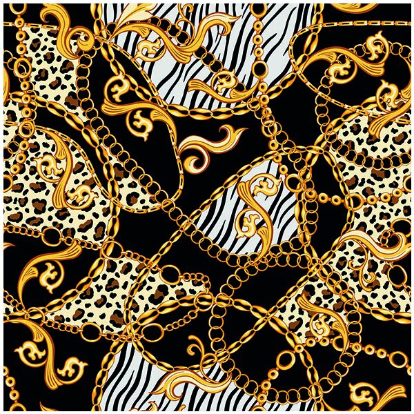Servietten Lunch Napkin 33 x 33 cm 3-lagig 20 Servietten Golden Pattern Black