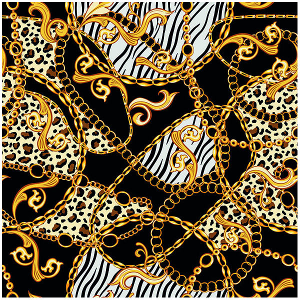 Servietten Lunch Napkin 33 x 33 cm 3-lagig 20 Servietten Golden Pattern Black