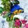 Servietten Lunch Papagei in Blumen Ara 33x33cm 20 Servietten
