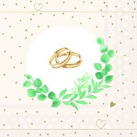 Servietten Lunch Wedding Branch White Hochzeit Eheringe...