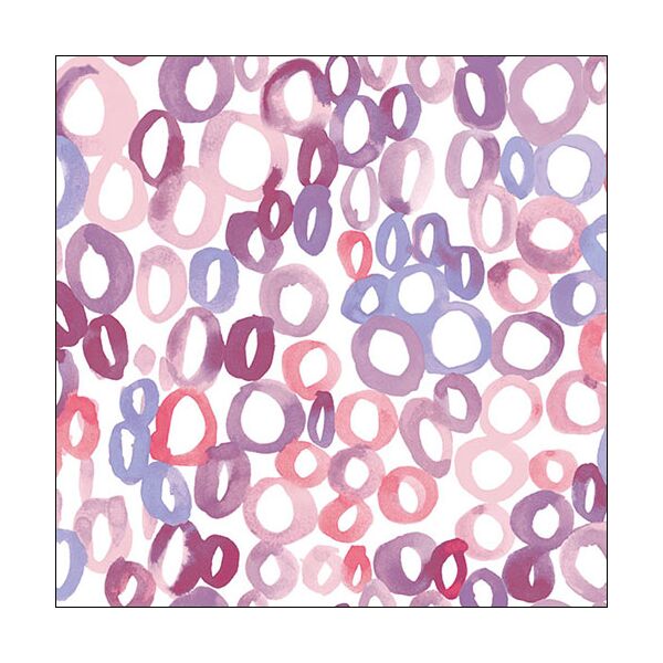 Servietten Lunch Circles Rose Muster Kreise rosa 33x33cm 20 Servietten