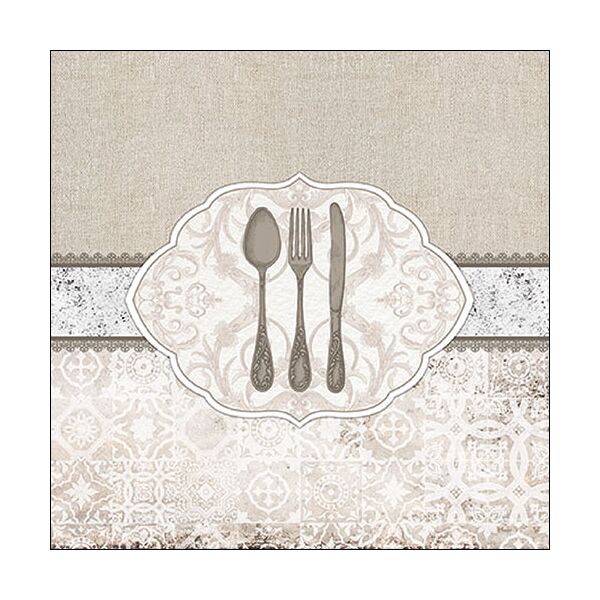 A Servietten Lunch Napkin Lunch Format: 33 x 33 cm 3-lagig 20 Servietten Cutlery Besteck