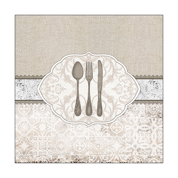 A Servietten Lunch Napkin Lunch Format: 33 x 33 cm 3-lagig 20 Servietten Cutlery Besteck