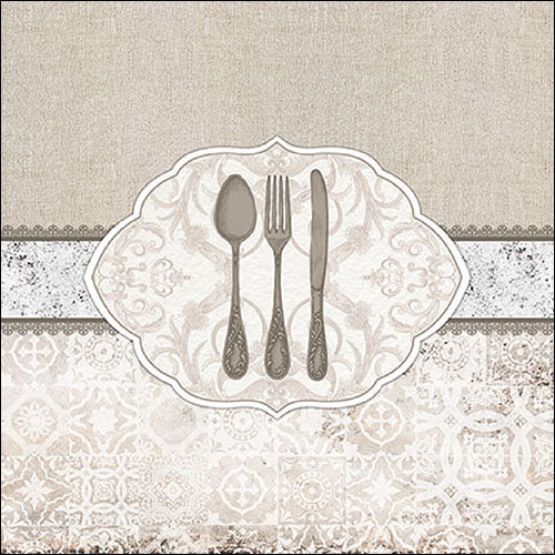 Servietten Lunch – Napkin Lunch – Format: 33 x 33 cm – 3-lagig – 20 Servietten pro Packung - Cutlery – Besteck