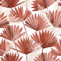 A Servietten Lunch Palm Leaf Brown Palmenblatt braun...