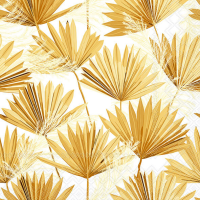 Servietten Lunch Palmenblätter gold Palm Leaf Gold...