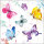 Servietten Lunch – Napkin Lunch – Format: 33 x 33 cm – 3-lagig – 20 Servietten pro Packung - Butterfly Collection White – Schmetterling Sammlung weiss