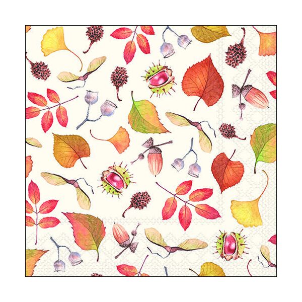 Herbst Servietten 33 x 33 cm 3-lagig 20 Servietten Autumn Details Herbstblätter