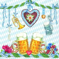 Servietten Lunch 33 x 33 cm 3-lagig 20 Servietten Beer...