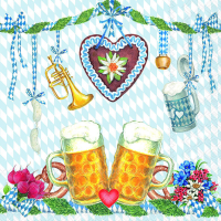 Servietten Lunch 33 x 33 cm 3-lagig 20 Servietten Beer...