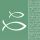 Kommunion-Konfirmation Servietten Lunch Napkin Lunch Format: 33 x 33 cm 3-lagig 20 Servietten Glaube Fisch Pale Green