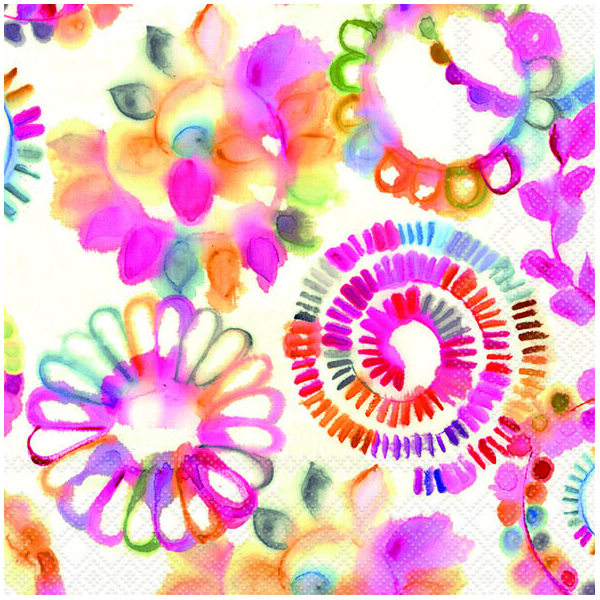 Servietten Lunch Napkin Lunch Format: 33 x 33 cm 3-lagig 20 Servietten Fantasy Circles Fantasie Kreise