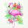 Servietten Lunch Tropical Flamingo tropischer Flamingo bunt 33x33cm 20 Servietten