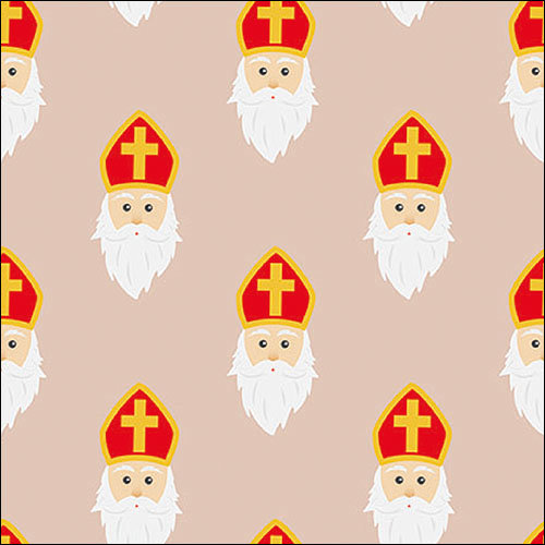Nikolaus - Servietten Lunch – Napkin Lunch – Format: 33 x 33 cm – 3-lagig – 20 Servietten pro Packung - Saint Nicholas Head