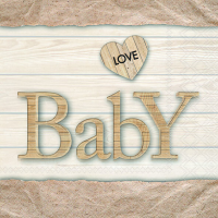 Geburt Baby Servietten Lunch 33 x 33 cm 3-lagig 20...
