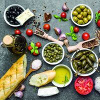 Servietten Lunch Mediterranean Food mediteranes Essen...