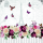 Servietten Lunch Eiffelturm Aussicht mit Blumen und Schmetterlingen Romantic Paris romantisch 33x33cm 20 Servietten 3-lagig