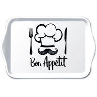 A Tray Melamine Tablett 13 x 21 cm Chef White Guten...