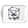 A Tray Melamine Tablett 13 x 21 cm Chef White Guten Appetit weiss