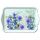 Tray Melamine Tablett 13 x 21 cm Lunaria Green Blumen grün