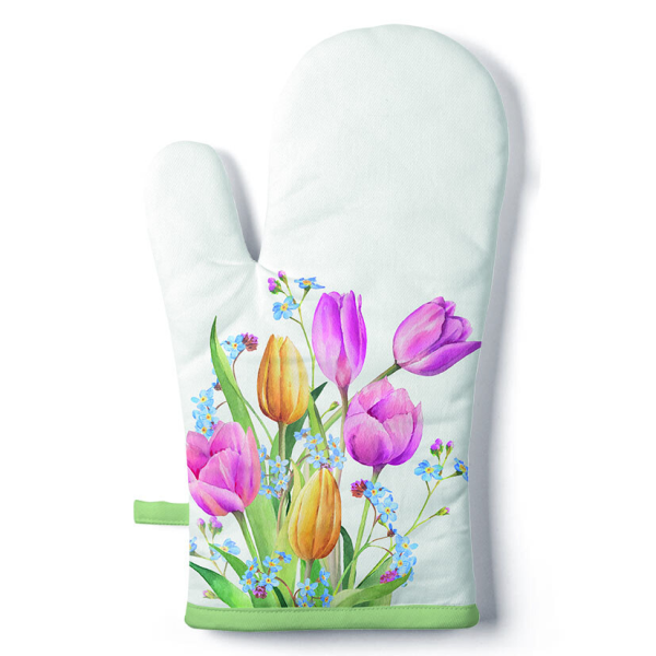 A Ofenhandschuh Format: 18 x 30 cm 1 Ofenhandschuh pro Packung Tulips Bouquet Tulpenstrauss