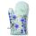 A Ofenhandschuh Format: 18 x 30 cm 1 Ofenhandschuh pro Packung Lunaria Green Blumen grün