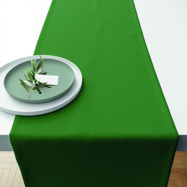 A Tischläufer 40 x 150 cm Uni Green dunkelgrün Tischdecke