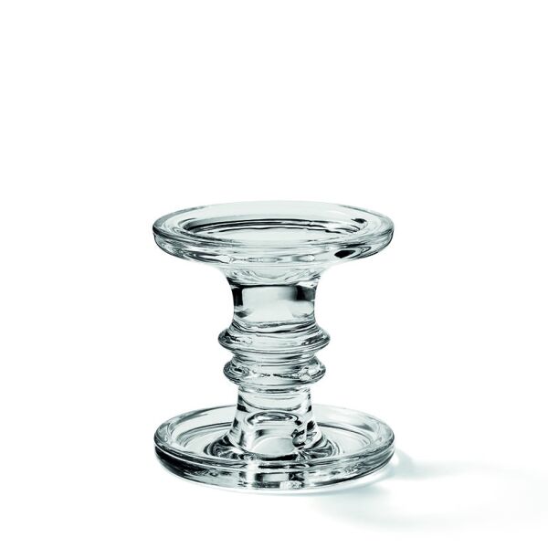stehender Kerzenhalter gross Standing Candle Holder big glass Format Ø 11 cm x 11 cm 1 Halter pro Packung Grey grau