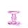 stehender Kerzenhalter gross Standing Candle Holder big glass Format Ø 11 cm x 11 cm 1 Halter pro Packung Rose rosa
