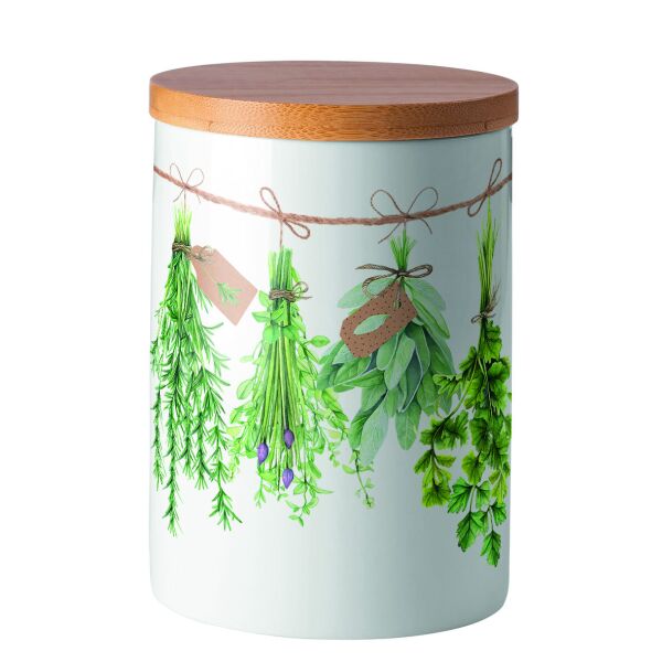Vorratsdose medium Storage Jahr medium Ø 10 cm x 13,5 cm Fresh Herbs Kräuter