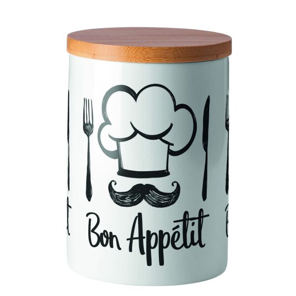 A Vorratsdose medium Storage Jahr medium Format: Ø 10 cm x 13,5 cm 1 Dose pro Packung Chef white Guten Appetit