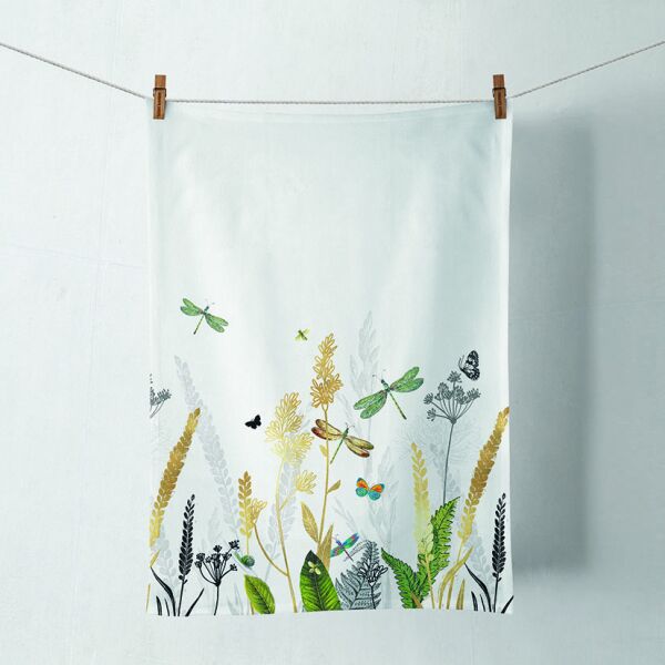 A Geschirrtuch Format: 50 cm x 70 cm 1 Geschirrtuch pro Packung Ornamental Flowers White Sträucher Blumen weiss