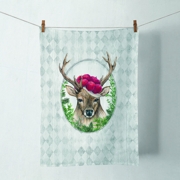 Winkler Geschirrtuch Jani 50x70 Cm – Aus 100% Baumwolle, Farbe Umbra, Minimalistisches Design, Für Küche & Haushalt