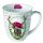 Becher Mug 0.4 L Fine Bone China Ø 10 cm x H 10,5 cm Deer Hirsch