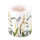 Kerze medium – Candle medium – Format: Ø 10 cm x 10 cm – Brenndauer: 45 Std. - 1 Kerze pro Packung - Ornamental Flowers White