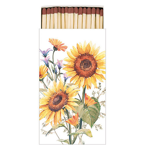 A - Streichhölzern – Matches – Format: 6,5 x 11 cm – 45 Steichhölzer pro Packung - Sunflowers – Sonnenblumen