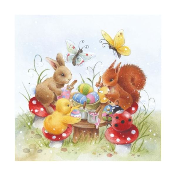 Ostern Cocktail Servietten 25 x 25 cm 3-lagig 20 Servietten Painting Class Malstunde