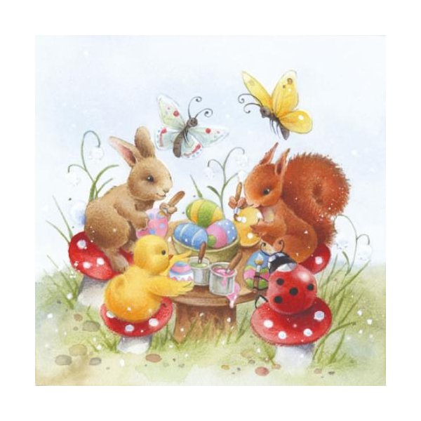 Ostern Cocktail Servietten 25 x 25 cm 3-lagig 20 Servietten Painting Class Malstunde
