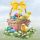 Ostern Cocktail Servietten 25 x 25 cm 3-lagig 20 Servietten Easter Basket Osterkorb mit Eiern und Küken