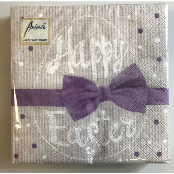 Ostern Servietten Lunch Napkin Lunch Format: 33 x 33 cm 3-lagig 20 Servietten Happy Easter Bordeaux FSC Mix Frohe Ostern bordeaux