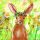 Ostern Servietten Lunch Napkin Lunch Format: 33 x 33 cm 3-lagig 20 Servietten Flower Bunny FSC Mix Blumenhase