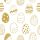 A Ostern Servietten Lunch Napkin Lunch Format: 33 x 33 cm 3-lagig 20 Servietten Easter Eggs All Over Gold FSC Mix Ostereier Gold