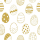 A Ostern Servietten Lunch Napkin Lunch Format: 33 x 33 cm 3-lagig 20 Servietten Easter Eggs All Over Gold FSC Mix Ostereier Gold