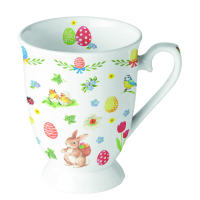 Ostern Becher 0.25 L Easter collage Eier und Hase...