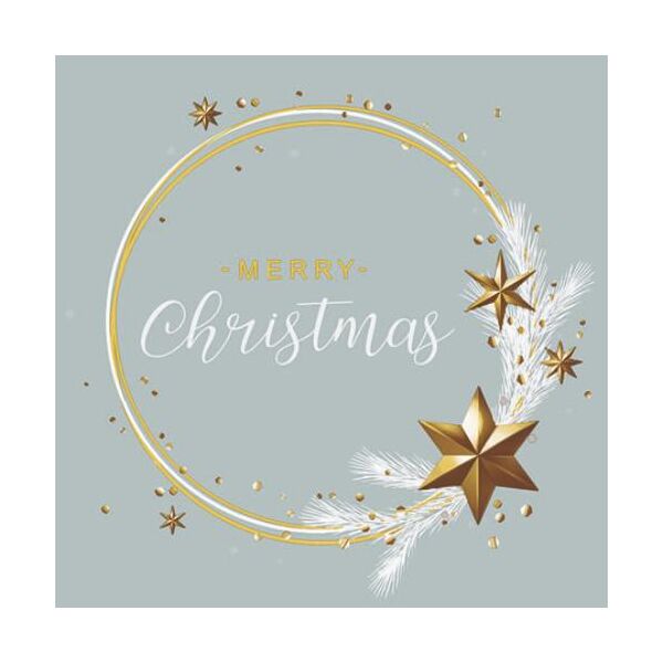 Napkin 25 Wishing Ring Mint FSC Mix Frohe Weihnachten minzfarbe