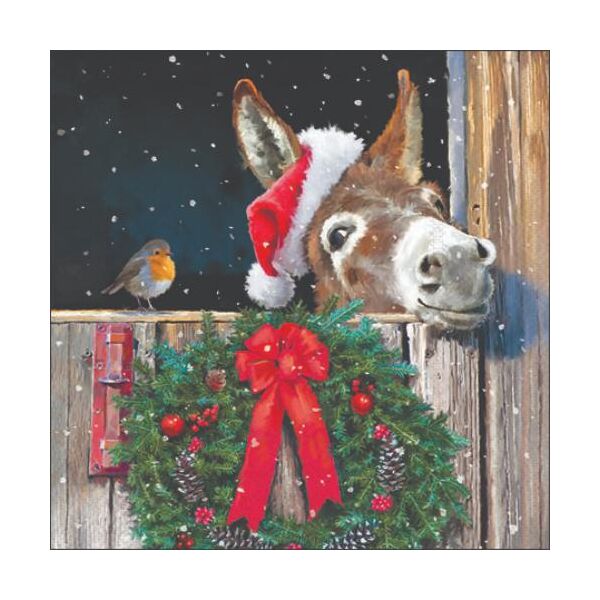 Weihnachten Cocktail Servietten 25 x 25 cm 3-lagig 15 Servietten Friends With Donkey Freunde