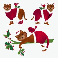 Napkin 33 Dressed Cats White FSC Mix