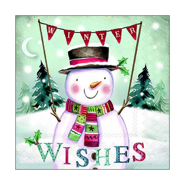 Weihnachten Servietten Lunch Napkin Lunch Format: 33 x 33 cm 3-lagig 20 Servietten Winter Wishes