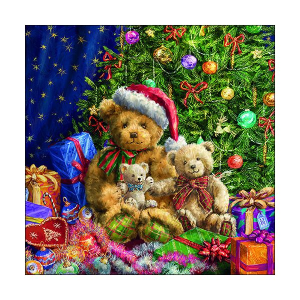 A Weihnachten Servietten Format: 33 x 33 cm 3-lagig 20 Servietten X-Mas Bears