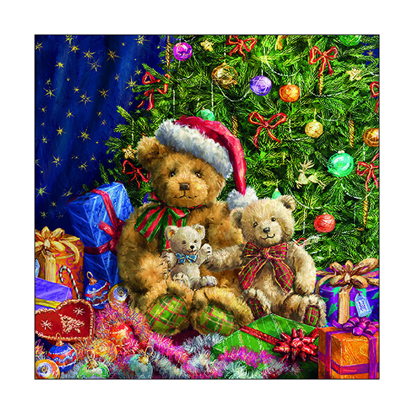 A Weihnachten Servietten Format: 33 x 33 cm 3-lagig 20 Servietten X-Mas Bears